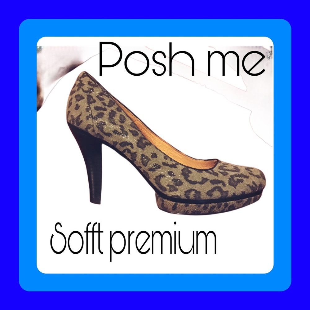 Sofft Premeire heels NWOT size 8.5 MANDY pumps heels animal print gray cheetah